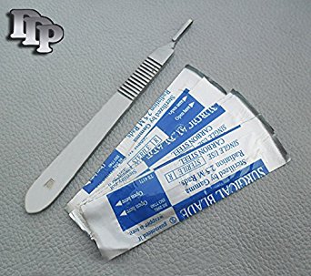 1 STAINLESS STEEL SCALPEL KNIFE HANDLE #3 WITH 20 STERILE BLADES #11 (DDP QUALITY)