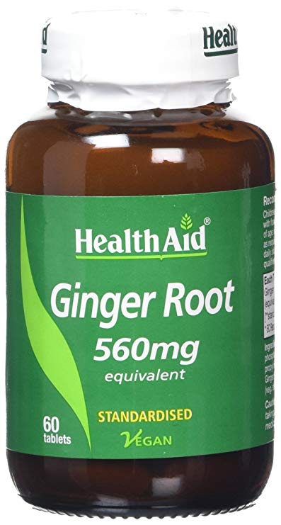 HealthAid Ginger Extract 560mg - 60 Vegan Tablets