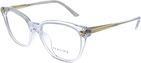 Versace VE 3242A 148 Transparent Plastic Round Eyeglasses 54mm