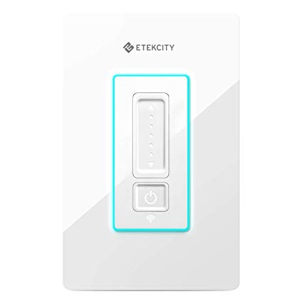 Smart Dimmer Switch by Etekcity, WiFi Light Switch Compatible with LED Lights, Works with Alexa and Google Home, Neutral Wire Required, FCC/ETL Listed, 2-Year Warranty