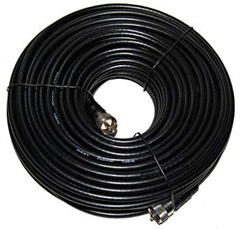 100' RG8X COAX WITH MOLDED & SOLDERED PL-259 CONNECTORS