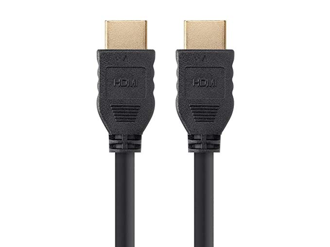 Monoprice Commercial Series High Speed HDMI Cable, 4K @ 24Hz, 10.2Gbps, 32AWG, CL2, 4ft, Black