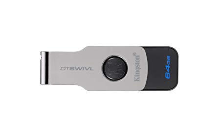 Kingston DataTraveler SWIVL 16GB USB 3.1 Gen 1 Lightweight Flash Memory Drive DTSWIVL/16GB (Storage Capacity:64GB)