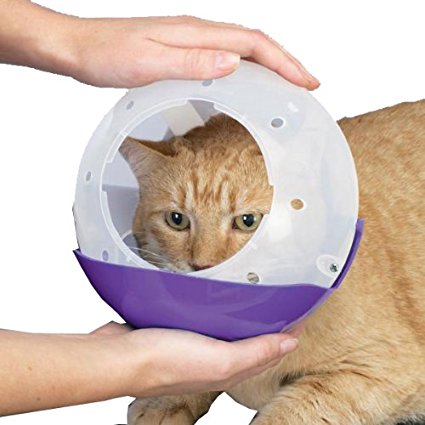 PetEdge Soft Paws Restraint Cat Air Muzzle II, Purple