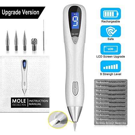 Skin Tag Removal Adjustable 9-Levels New Generation with UV LED Spot Eraser Pro Pen，No Bleeding & Rapid Healing, Portable Safety USB Rechargeable