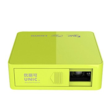 LinTimes UC50 DLP Mini Projector Full HD 1080P Home Theater Projecting Camera LED Green