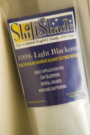 IMPROVE SLEEP w/ Easy to Install Total Blackout Light Blocking Shade for Windows. Fits Windows up to 38 Inches Wide By 72 Inches Tall. Non-Permanent Room Darkening Solution for Better Sleep.