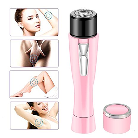 Women Shaver,Ladies Portable Mini Electric Shave,Cordless Women Electric Razor Hair Removal Shaver for Bikini Area,Face,Arm,Leg and Armpit.Use Wet or Dry(Pink) …