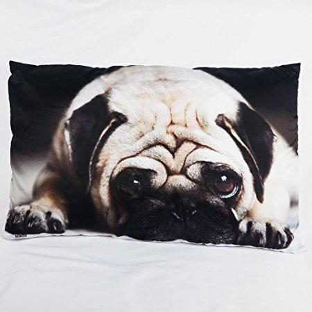 OLOKAA®Custom style Pillowcase Standard Size "20X30"with olokaa logo® (PUG DOG)