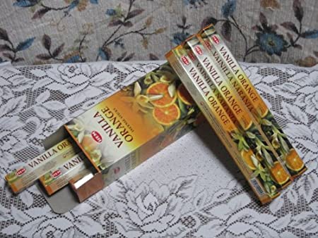 1 X Vanilla Orange - Box of Six 20 Stick Tubes - HEM Incense