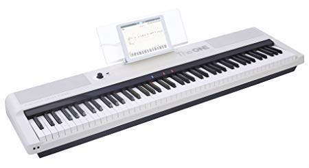 The ONE Smart Keyboard Pro, 88-Key Digital Piano Keyboard, Portable Digital Piano, Weighted Action Keys, White