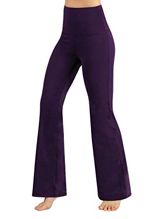 ODODOS Power Flex Boot-Cut Yoga Pants Tummy Control Workout Non See-Through Bootleg Yoga Pants