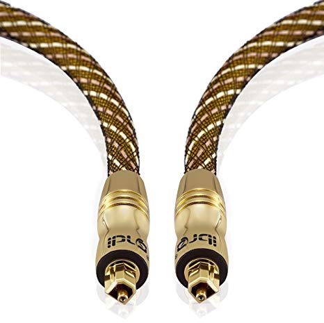 IBRA 30Ft Master Gold - Digital Optical Audio Toslink Cable 30 Feet (10 Meter)