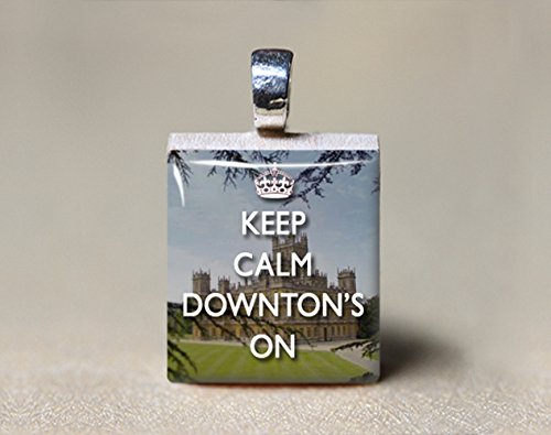 Keep Calm Downton's On Scrabble Tile Pendant