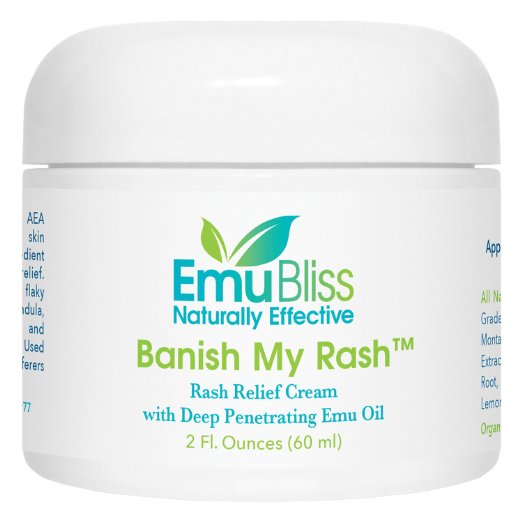 DRY ITCHY SKIN RELIEF Banish My Rash With Emu Oil Helps Relieve Symptoms of Eczema Psoriasis Dermatitis Rosacea Shingles and Other Skin Rashes 2 oz