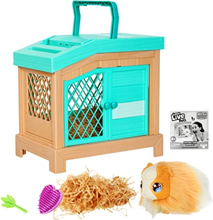 Little Live Pets 26410 Soft, Interactive Mama Guinea Pig and her Hutch, and her 3 Surprise Babies. 20  Sounds & Reactions. Batteries Included. for Kids Ages 4