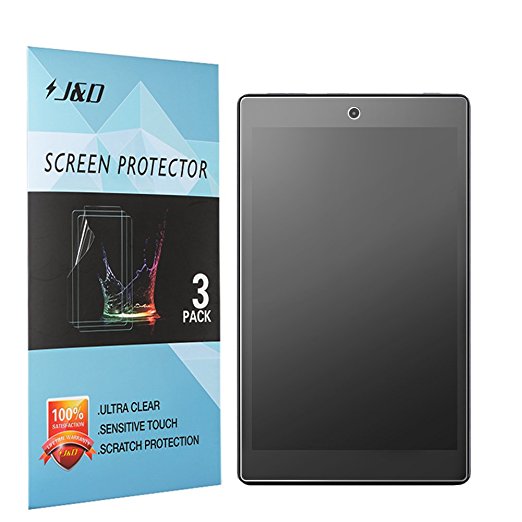 [3-Pack] All-New Fire HD 8 2017 Screen Protector, J&D [Anti-Glare] [Anti-Fingerprint] Premium Matte Film Shield Screen Protector for Amazon Fire HD 8 (2016 Version)/All-New Fire HD 8 Kids Edition