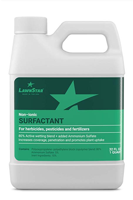 LawnStar Non-Ionic Surfactant for Herbicides, Pre-Emergents & Fertilizers (32 OZ) – Increase Coverage, Penetration, Prevent Rolloff and Maximize Product Performance – American Made