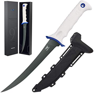 KastKing Spartacus Fillet, Boning and Food Prep Knives, Razor Sharp 8Cr14 Stainless-Steel Blade, Durable/Comfortable Kraton G Polymer Handles, Protective Sheath, Perfect in Fresh Or Saltwater.