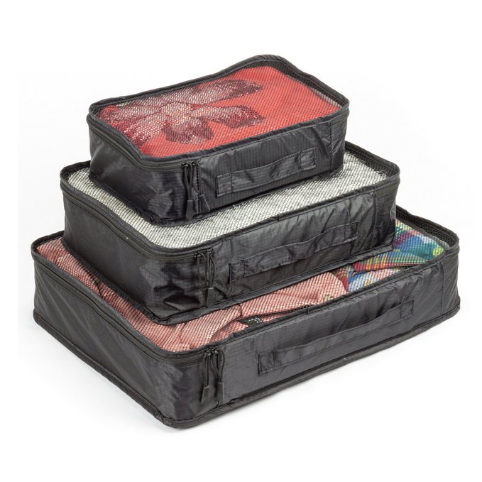 Efficient Travel Packing Cubes 3 Set Compression Cube Pouch for Luggage Organizers