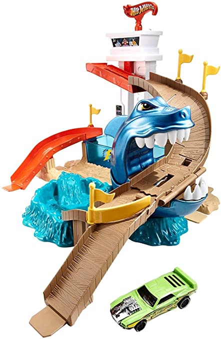 Hot Wheels Color Shifters Shark Splashdown Trackset