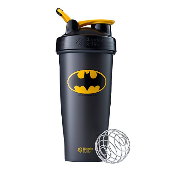 BlenderBottle Justice League Superhero Classic 28-Ounce Shaker Bottle, Batman