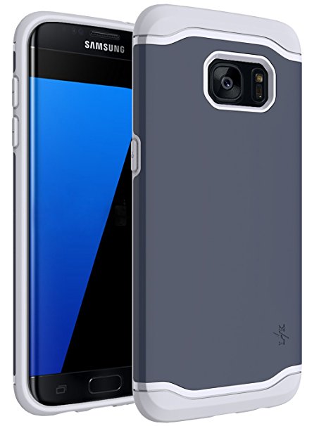 Galaxy S7 Edge Case, LK [Armor Shield] Shock Absorbent Hard PC Cover   TPU Inner Hybrid Defender Case For Samsung Galaxy S7 Edge (Navy Blue)