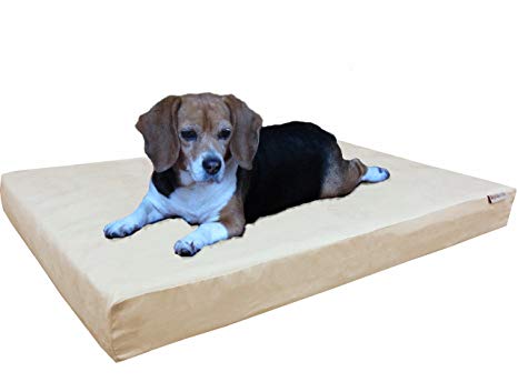 Dogbed4less Orthopedic Gel Cooling Memory Foam Dog Bed, Waterproof Liner with Durable Washable External Cover for Small Medium to Extra Large Pets