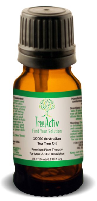 TreeActiv Tea Tree Oil Acne Solution for Advanced Acne Treatment - All Natural Acne Spot Treatment - Blemishes Gone or Your Money Back 10ml