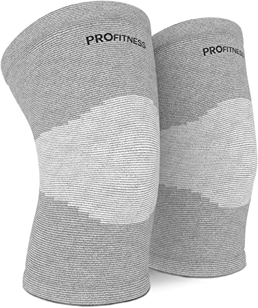 ProFitness Bamboo Fabric Knee Sleeves (One Pair) Knee Support for Joint Pain & Arthritis Pain Relief – Effective Support for Running, Pain Management, Arthritis Pain, Post Surgery Recovery