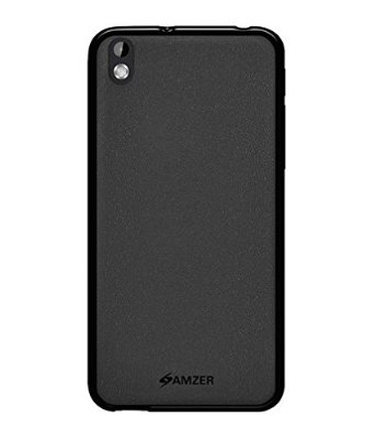 Amzer Pudding Soft Gel TPU Skin Fit Case for HTC Desire 816 - Retail Packaging - Black