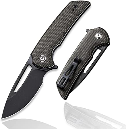 CIVIVI Odium Small Folding Knife –2.65" D2 blade G10 Handle, Ball Bearings Pivot, Flipper Opening Pocket Knife for EDC C2010G