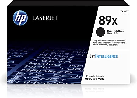 Original HP 89X Black High-yield Toner Cartridge | Works with HP LaserJet Enterprise M507 Series, HP LaserJet Enterprise MFP M528 Series | CF289X