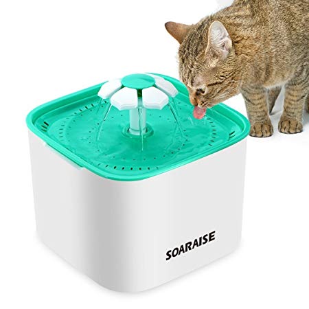 Cat Water Dispenser Pet Fountain, Automatic Pet Drinking Bowl for Cats and Dogs, 2L Silent Healthy Circulating Water Filter