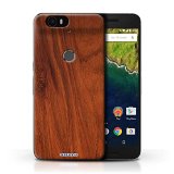 STUFF4 Phone Case  Cover for Huawei Nexus 6P  Mahogany Design  Wood Grain EffectPattern Collection