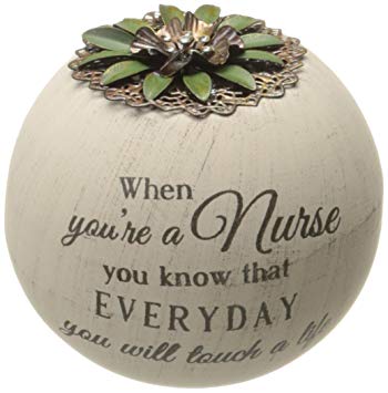 Pavilion Gift Company 19003 Light Your Way Terra Cotta Candle Holder, Nurse, 4-Inch