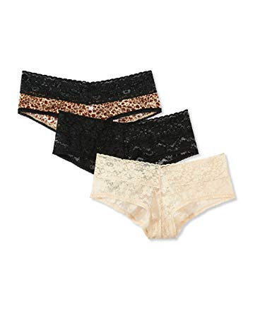 Amazon Brand - Mae Women's Lace Cheeky Hipster Panty, 3 pack