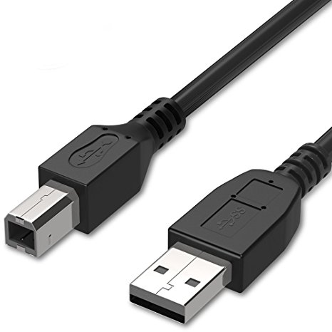 Printer Cable 10FT, Fosmon USB 2.0 Type A Male to B Male Cable Cord for Canon , HP, Lexmark, Epson Stylus, Dell, Xerox, Samsung Printer Scanner