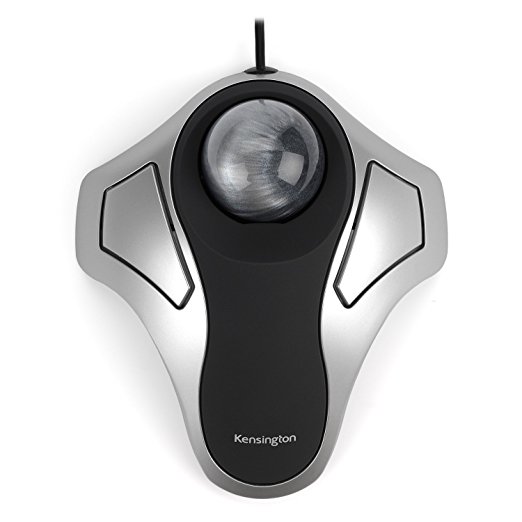 Kensington Orbit Optical Wired USB Trackball Mouse for PC and Mac - Silver/Black