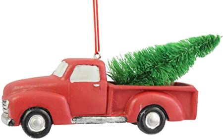 Midwest CBK 4 Inch Pickup Truck With Tree Ornament