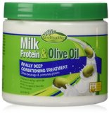 Sofnfree GroHealthy Milk Protein and Olive Oil Really Deep Conditioning Treatment 16oz PACKAGE SEALED
