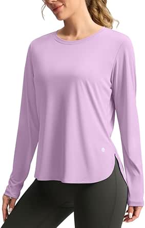 Women's Sun Shirts UPF 50  Long Sleeve UV Protection Shirt Lightweight Quick Dry Workout Hiking Tops for Women