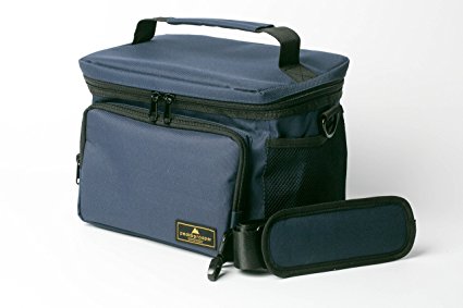 Premium Lunch Cooler Box, Medium Navy Blue Insulated Lunch Bag. Water Resistant and Heavy Duty. Perfect For Adults, Men, Women and Teens - Peak and Prosper (Navy Blue)