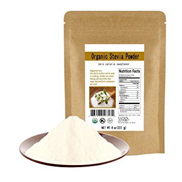 Organic Stevia Powder Natural Sweetener Zero Calorie Sugar Substitute 8oz