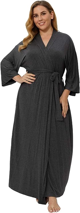 Super Shopping-zone Women's Plus Size Long Robes Kimonos Plus Size Maternity Robes Delivery Robes Sleepwear