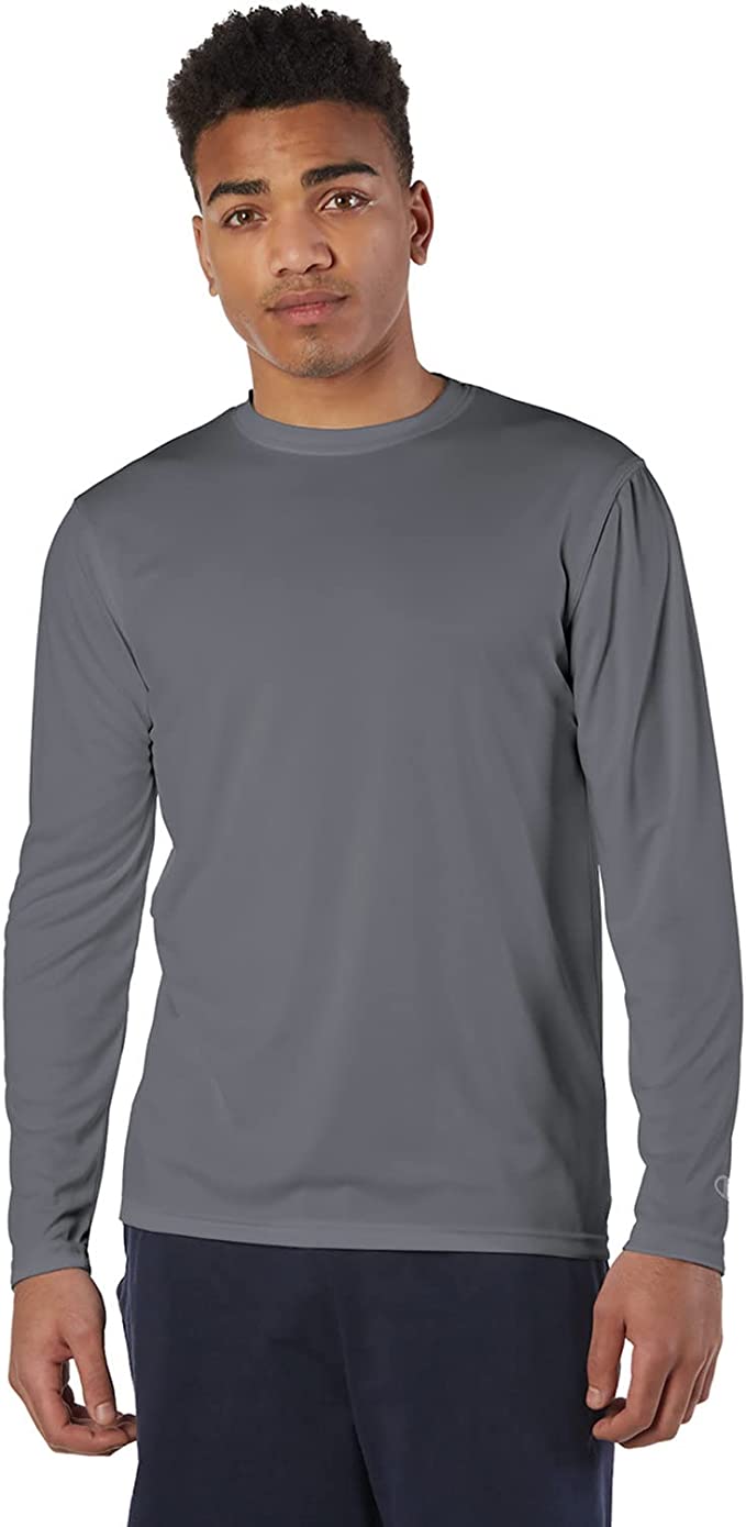 Champion Men's Long-Sleeve Double-Dry Performance T-Shirt