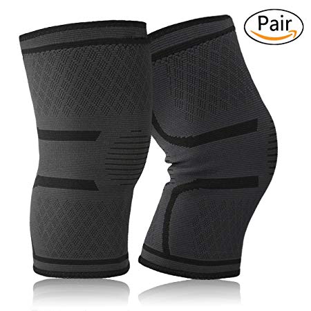 Slimerence Compression Knee Brace, Knee Sleeve Support for Sports, Running, Jogging, Basketball, Joint Pain Relief and Meniscus Tear Injury Recovery More Fits Men and Women