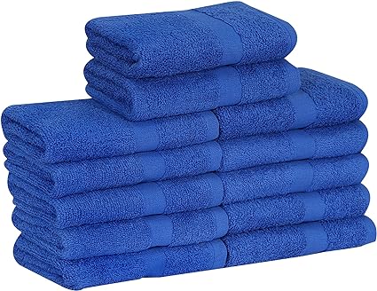 GOLD TEXTILES Salon Hand Towels Bulk (12 Pack,16x27 Inches) 100% Cotton, Quick Dry Easy Care - Bleach Proof - Fade, Shrink Proof - Multipurpose & Durable Bath Hand Towels