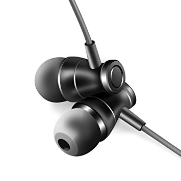 Earbuds, Aothing Wired In Ear Headphones Magnetic Headset Inline Remote Control Volume Crisp Clear True Sound with Mic 3.5mm Audio Jack Earphones (Black)
