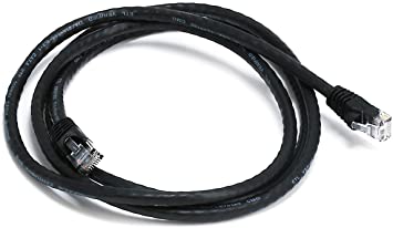 Monoprice 5FT 24AWG Cat5e 350MHz UTP Ethernet Bare Copper Network Cable - Black